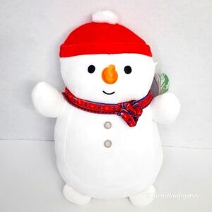 🎄 MANNY ⛄️ Snowman W Hat & Scarf HugMees Original Squishmallow by Kelly Toy NWT